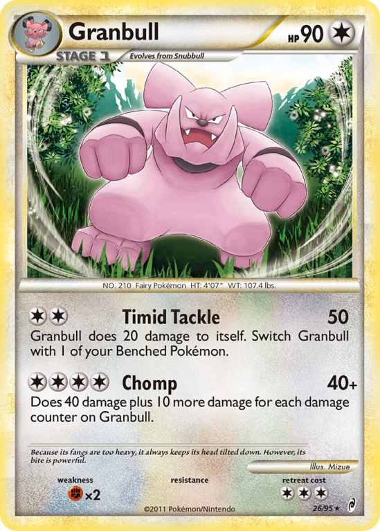 Granbull 26/106 HeartGold & SoulSilver Call of Legends