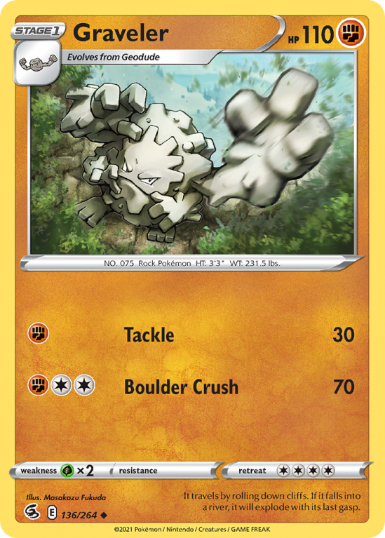 Graveler 136/264 Sword & Shield Fusion Strike