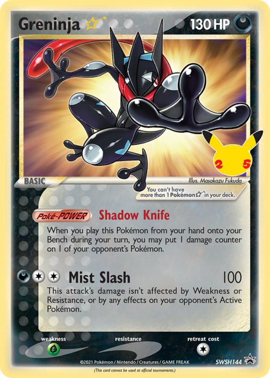 Greninja Star SWSH144/103 Sword & Shield SWSH Black Star Promos