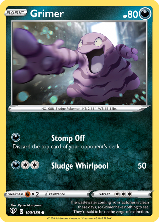 Grimer 100/189 Sword & Shield Darkness Ablaze