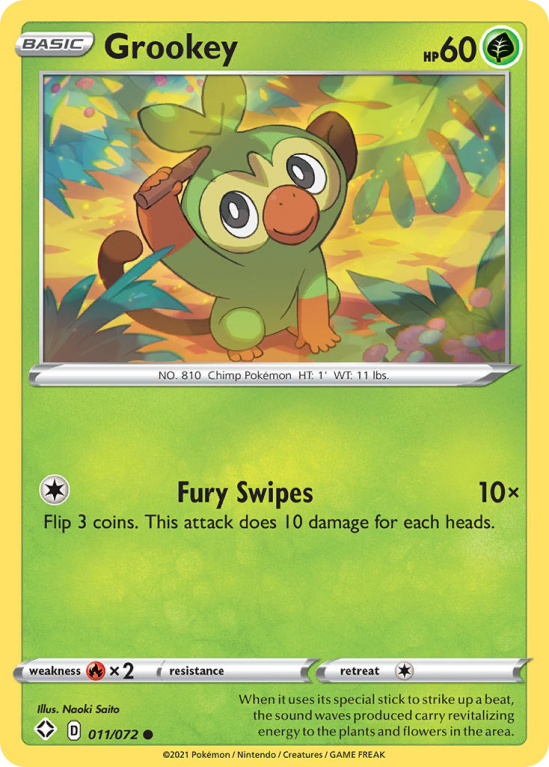 Grookey 11/72 Sword & Shield Shining Fates