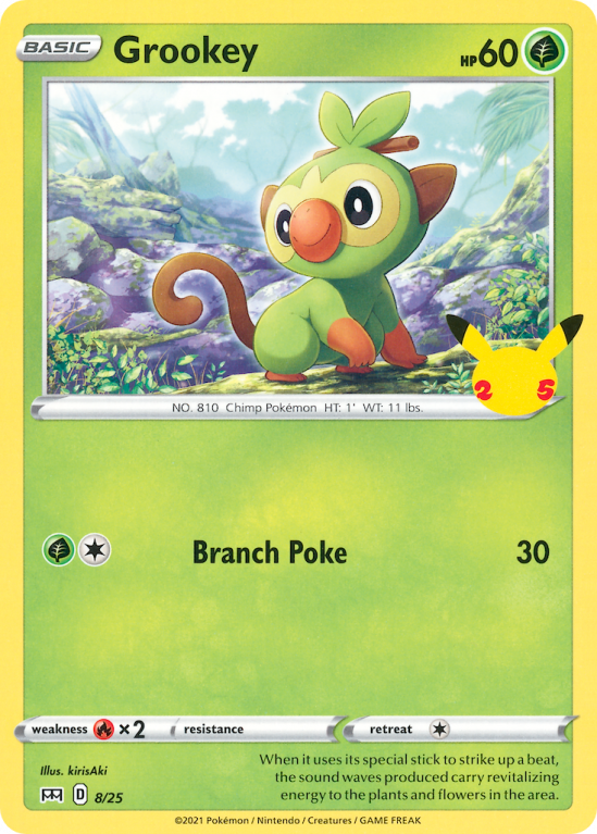 Grookey 8/25 Other McDonald's Collection 2021