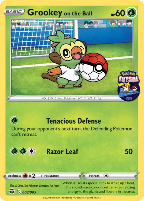 Grookey on the Ball 3/5 Other Pokémon Futsal Collection