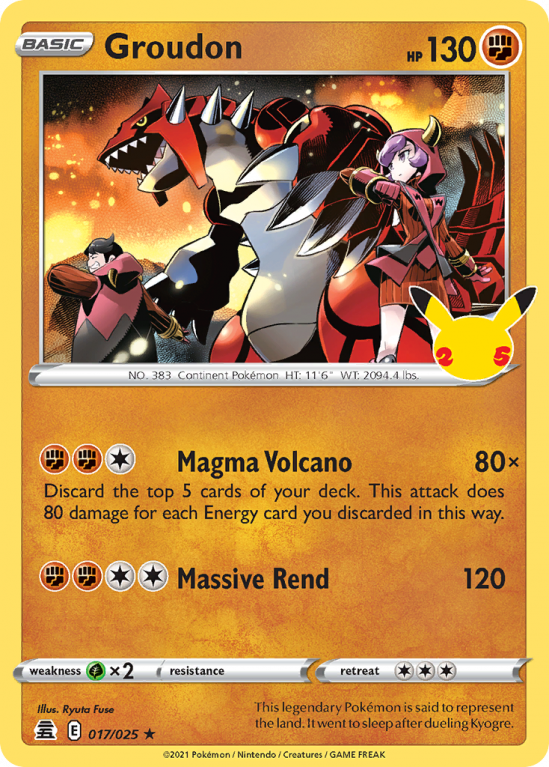 Groudon 17/25 Sword & Shield Celebrations
