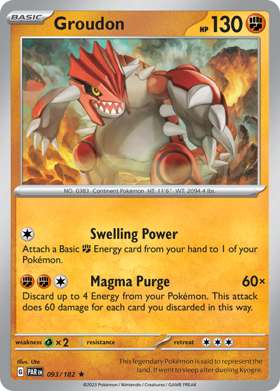 Groudon 93/182 Scarlet & Violet Paradox Rift