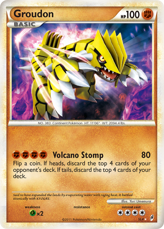 Groudon SL4/106 HeartGold & SoulSilver Call of Legends