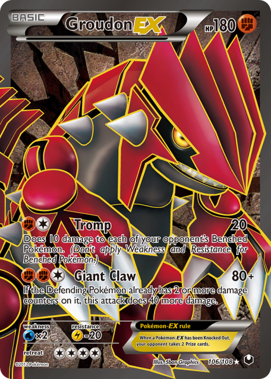 Groudon-EX 106/108 Black & White Dark Explorers