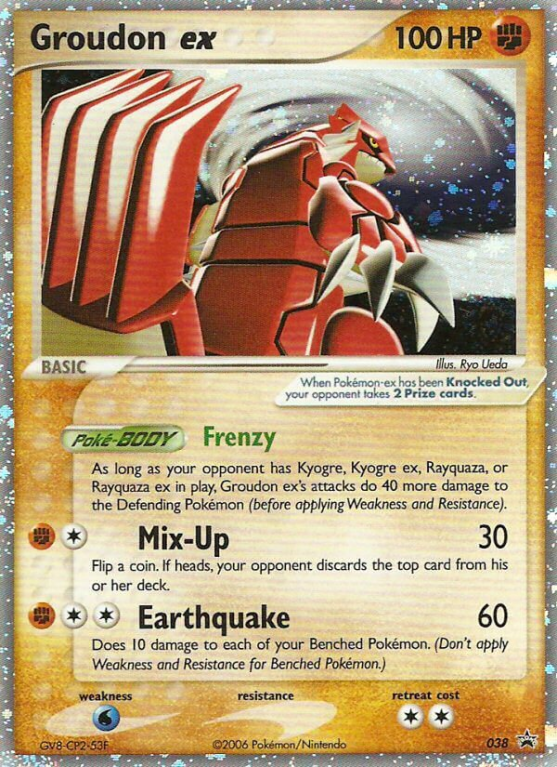 Groudon ex 38/40 NP Nintendo Black Star Promos