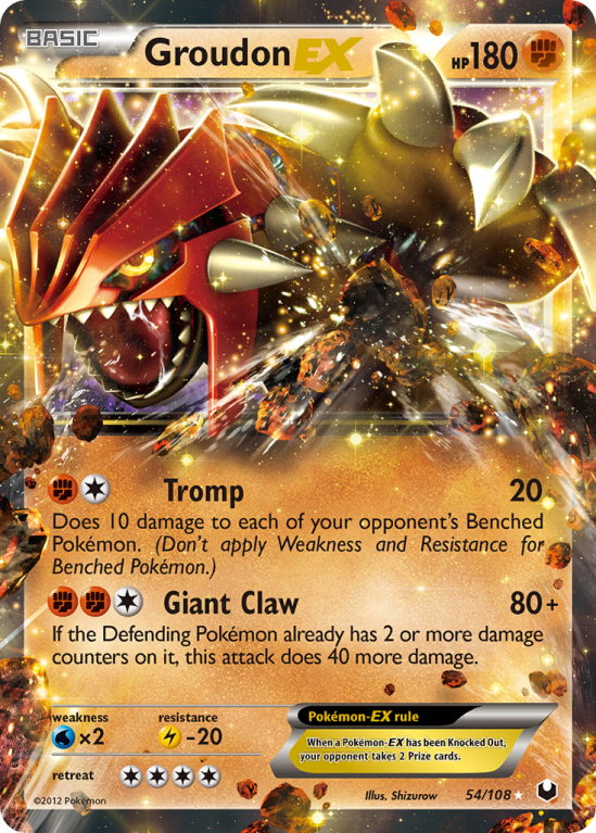 Groudon-EX 54/108 Black & White Dark Explorers