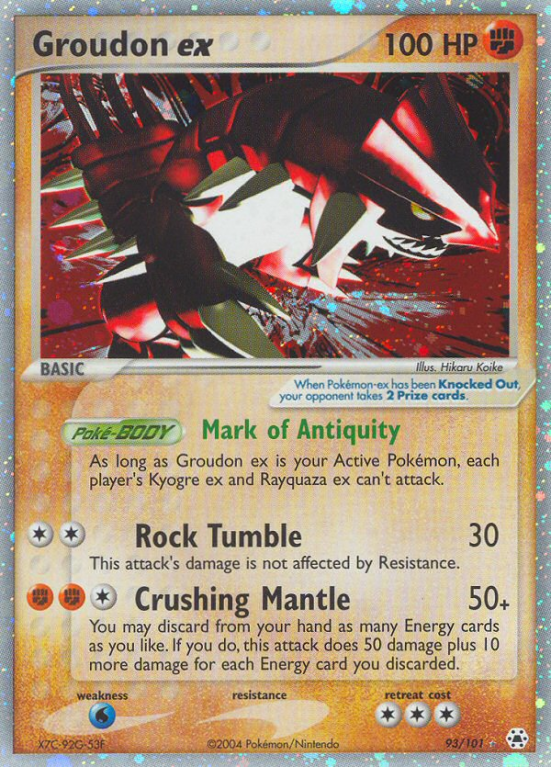 Groudon ex 93/101 EX Hidden Legends