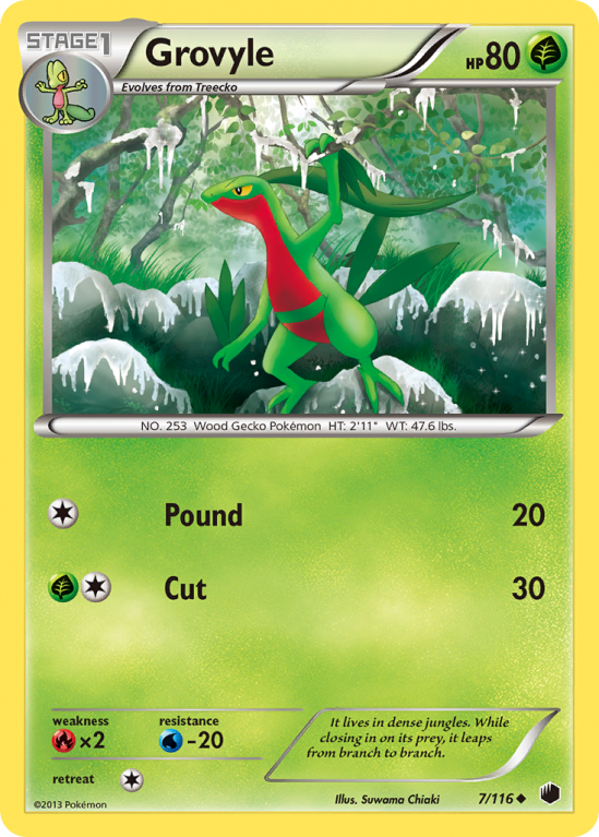 Grovyle 7/116 Black & White Plasma Freeze