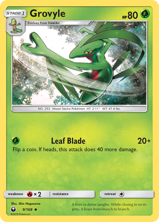 Grovyle 9/168 Sun & Moon Celestial Storm