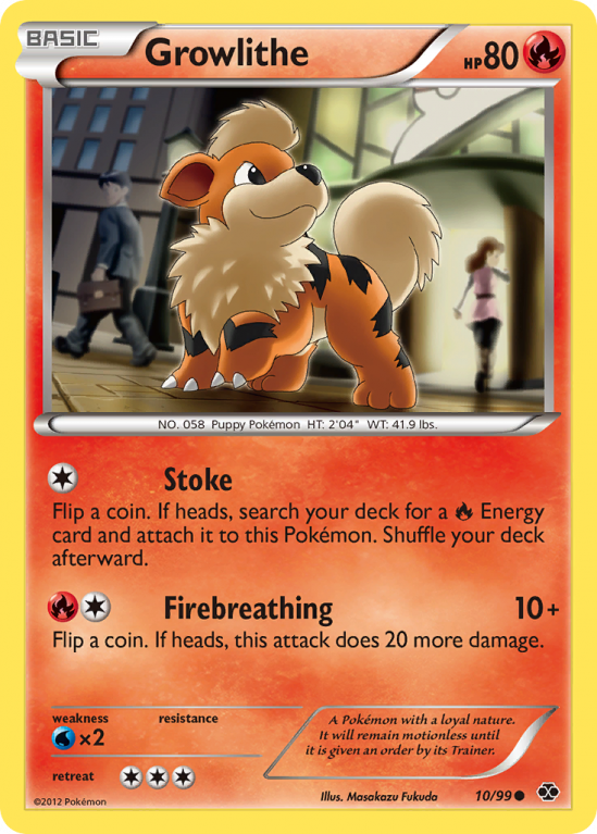 Growlithe 10/99 Black & White Next Destinies