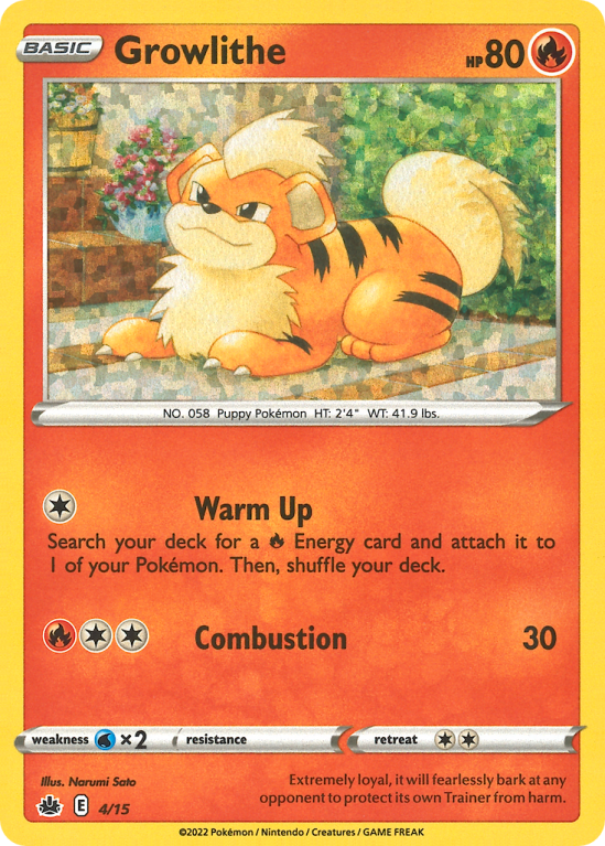 Growlithe 4/15 Other McDonald's Collection 2022