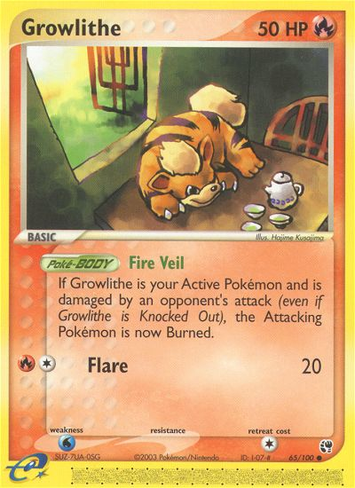 Growlithe 65/100 EX Sandstorm