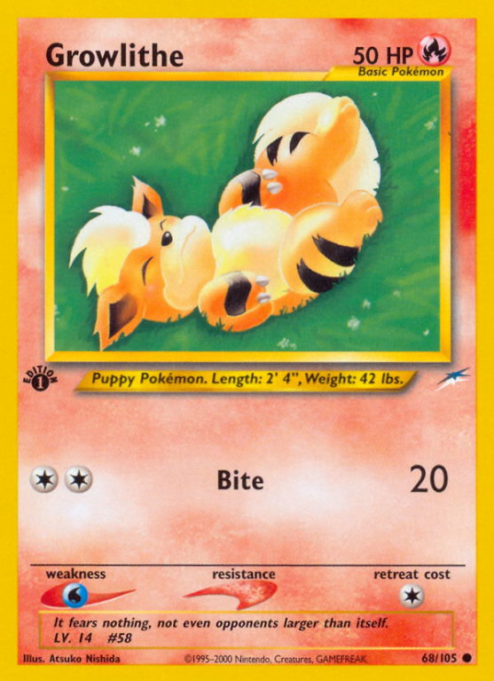 Growlithe 68/113 Neo Neo Destiny