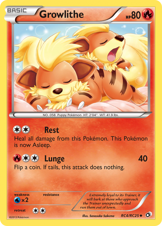 Growlithe RC4/113 Black & White Legendary Treasures