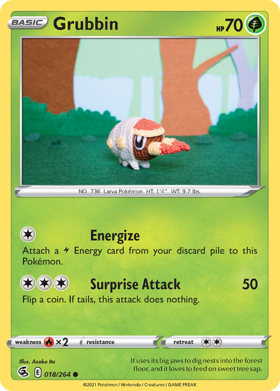 Grubbin 18/264 Sword & Shield Fusion Strike