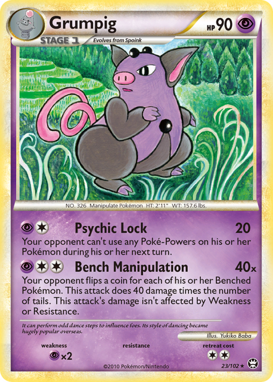 Grumpig 23/102 HeartGold & SoulSilver HS—Triumphant