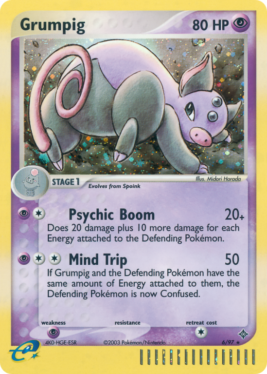 Grumpig 6/97 EX Dragon