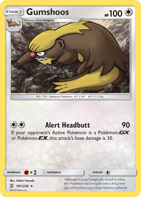 Gumshoos 181/236 Sun & Moon Unified Minds