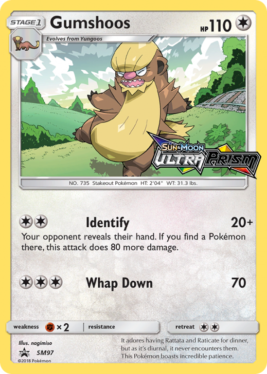 Gumshoos SM97/156 Sun & Moon SM Black Star Promos