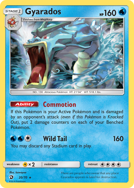 Gyarados 20/70 Sun & Moon Dragon Majesty