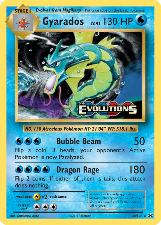 Gyarados 34/108 XY Evolutions