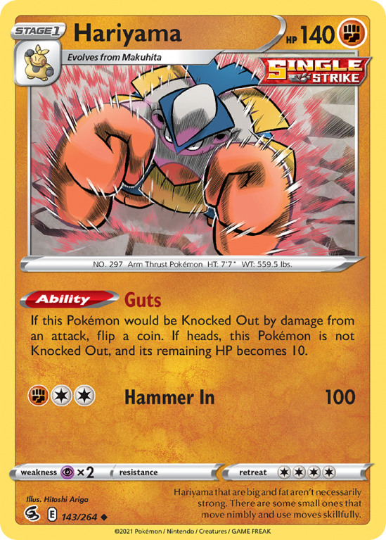 Hariyama 143/264 Sword & Shield Fusion Strike