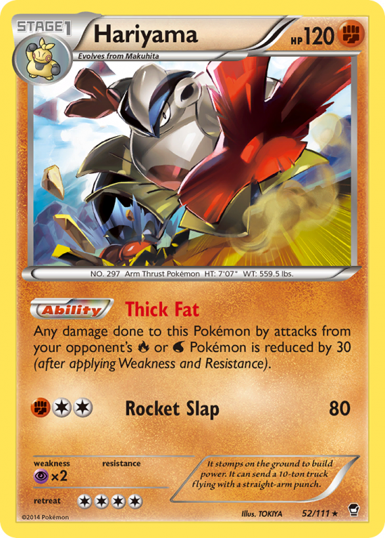 Hariyama 52/111 XY Furious Fists