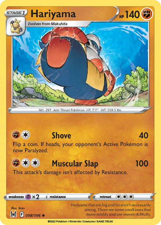 Hariyama 98/196 Sword & Shield Lost Origin