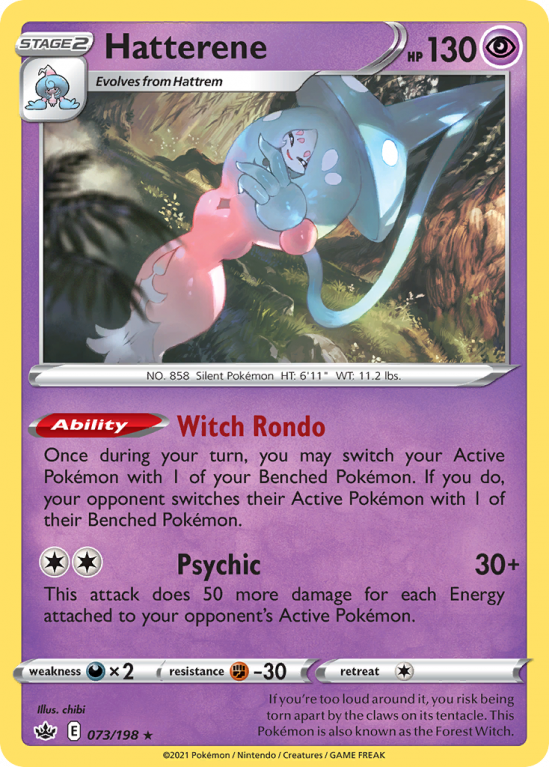 Hatterene 73/198 Sword & Shield Chilling Reign