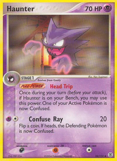 Haunter 34/112 EX FireRed & LeafGreen