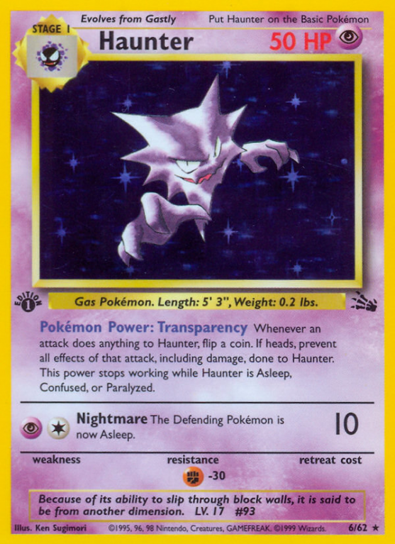 Haunter 6/62 Base Fossil