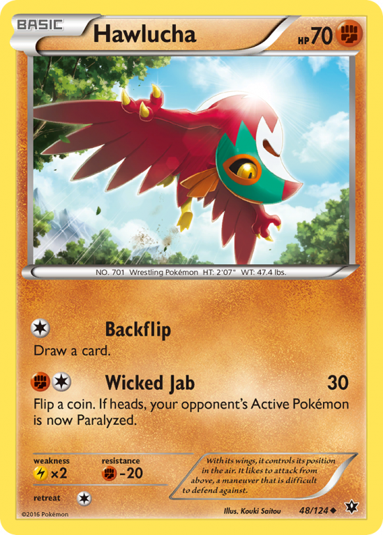 Hawlucha 48/124 XY Fates Collide