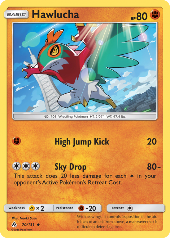 Hawlucha 70/131 Sun & Moon Forbidden Light