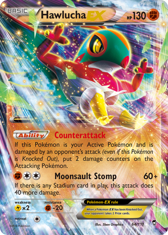 Hawlucha-EX 64/111 XY Furious Fists