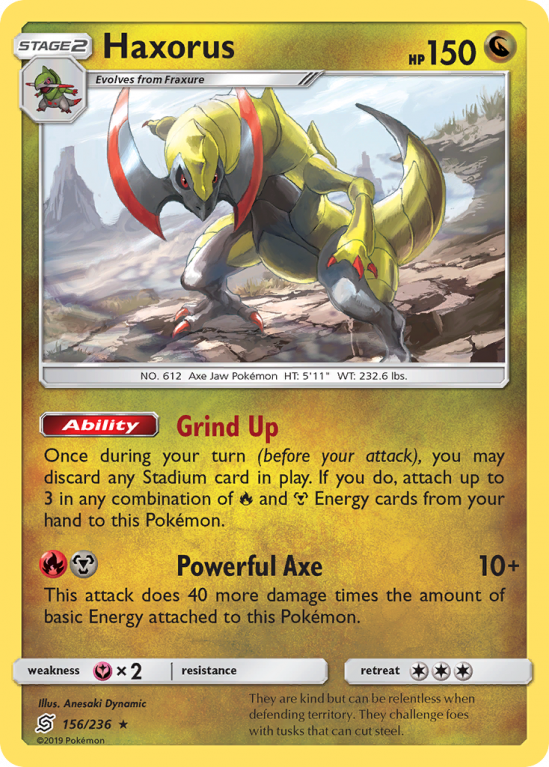 Haxorus 156/236 Sun & Moon Unified Minds