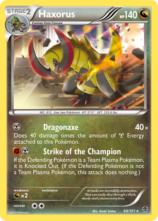 Haxorus 69/101 Black & White Plasma Blast