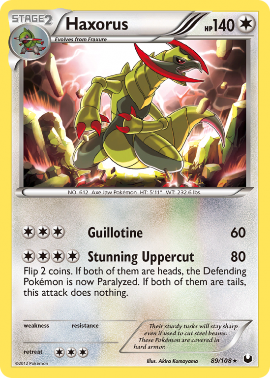 Haxorus 89/108 Black & White Dark Explorers