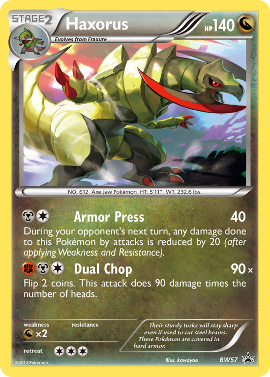 Haxorus BW57/101 Black & White BW Black Star Promos