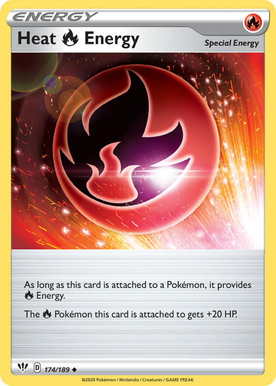 Heat Fire Energy 174/189 Sword & Shield Darkness Ablaze