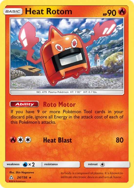 Heat Rotom 24/156 Sun & Moon Ultra Prism