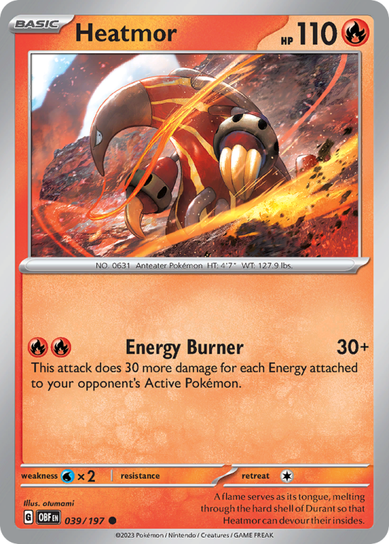 Heatmor 39/197 Scarlet & Violet Obsidian Flames