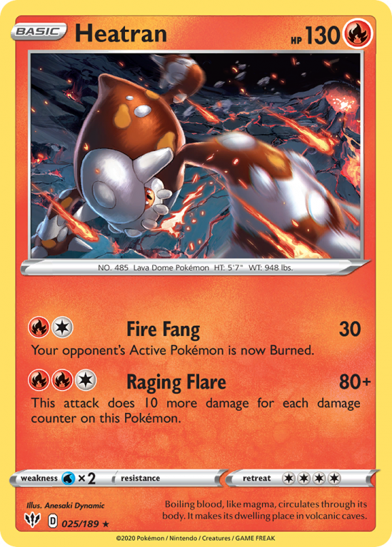 Heatran 25/189 Sword & Shield Darkness Ablaze