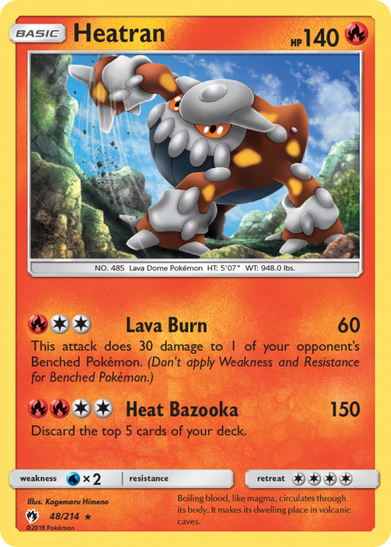 Heatran 48/214 Sun & Moon Lost Thunder