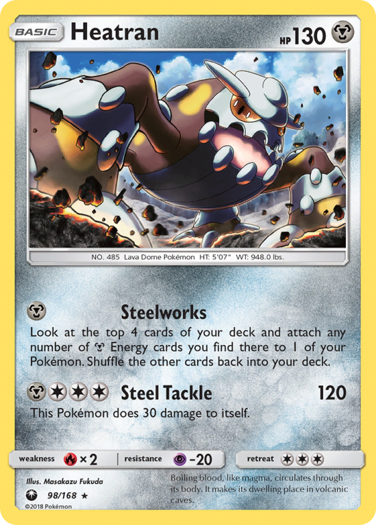 Heatran 98/168 Sun & Moon Celestial Storm
