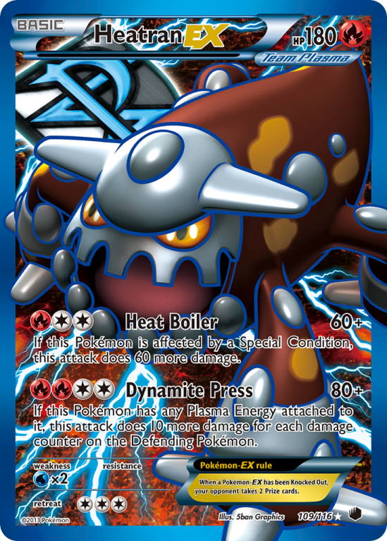 Heatran-EX 109/116 Black & White Plasma Freeze