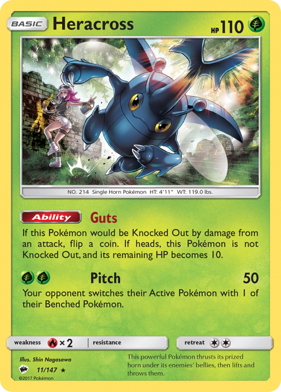 Heracross 11/147 Sun & Moon Burning Shadows