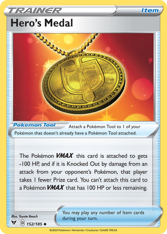 Hero's Medal 152/185 Sword & Shield Vivid Voltage